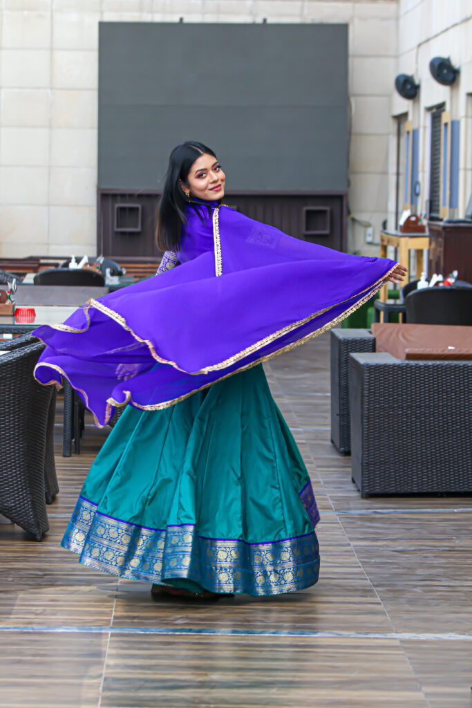 PINE-GREEN-BANARASI-LEHENGA-WITH-DESIGNER-BLOUSE-AND-DUPATTA