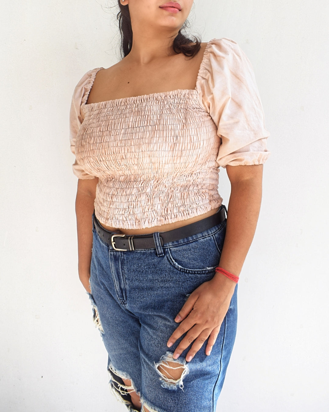 Coconut-Husk-Tie-Dye-Shirred-Top-Sustainable-Tops