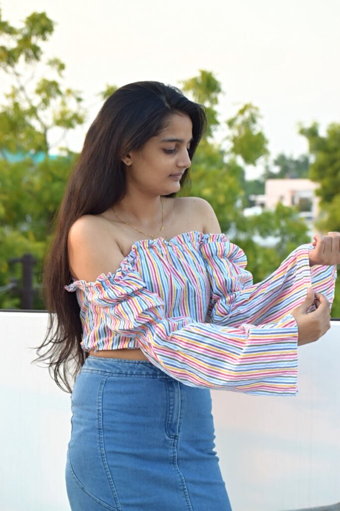 Multicolored-Striped-Off-Shoulder-Top