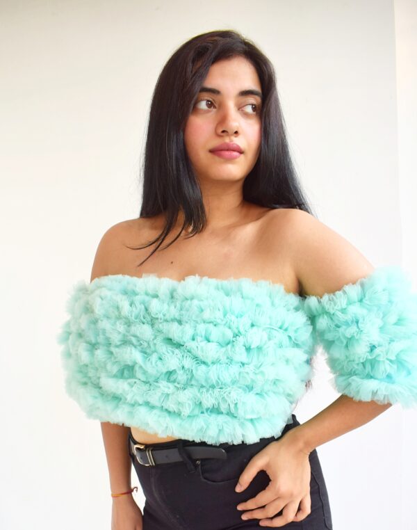 Ruffled-Tulle-Off-Shoulder-Top