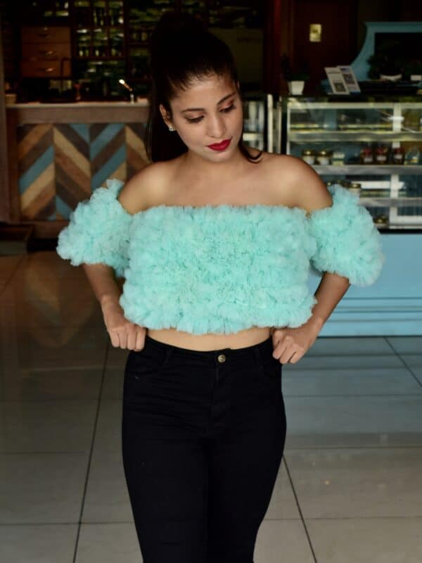 Ruffled-Tulle-Off-Shoulder-Top