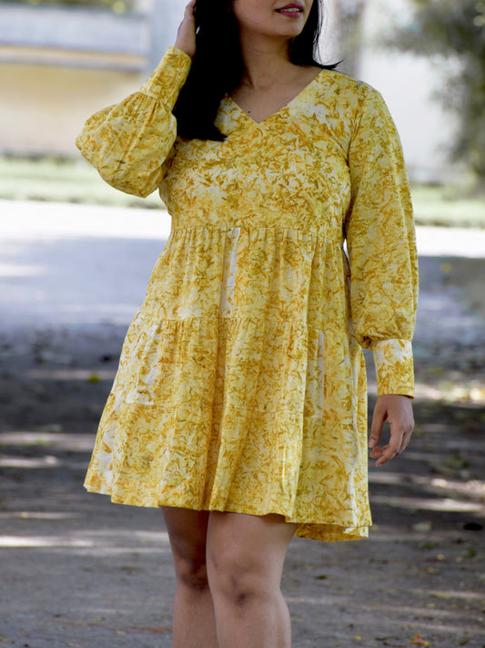 Marigold-Petal-Print-Eco-friendly-sustainable-Dress