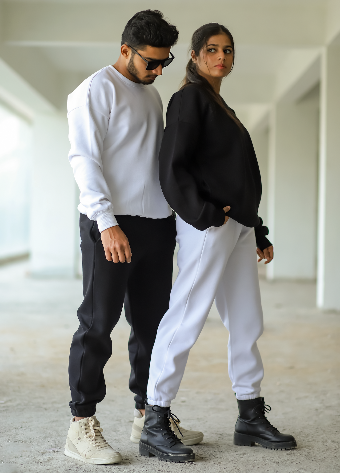 CREWNECK & JOGGER SET for Men & Women in Solid Color