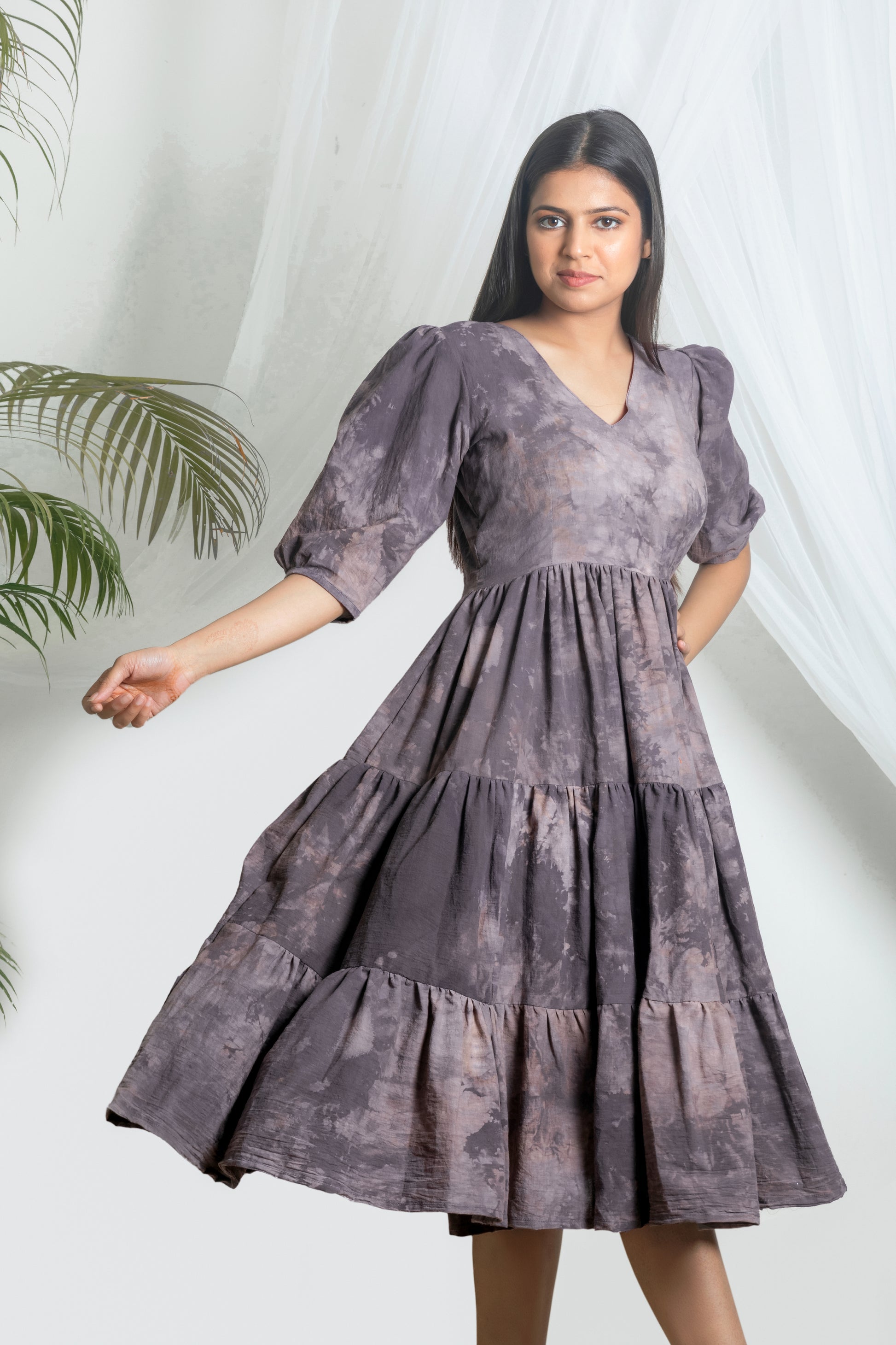 Middi Dress / Naturally Dyed Grey Kurti
