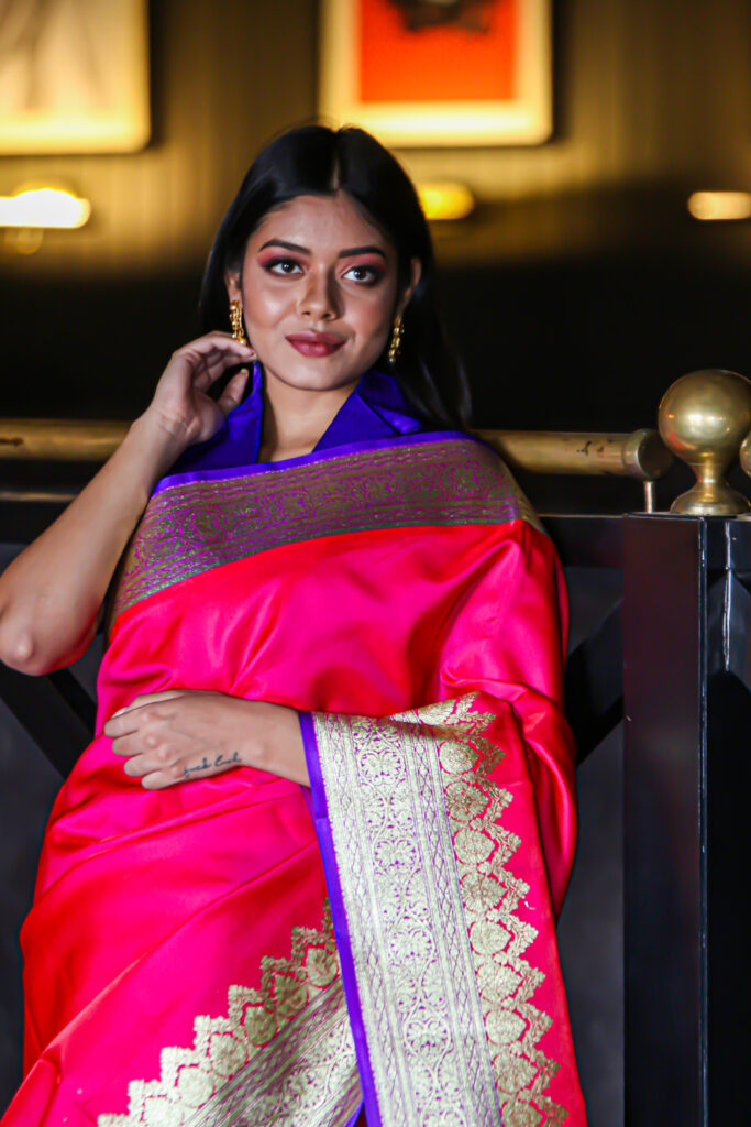 PINK-WOVEN-BANARASI-SAREE-WITH-BORDER